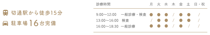 切通駅から徒歩15分 駐車場16台完備